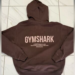 Gymshark Brown Pullover with Light Pink Logo